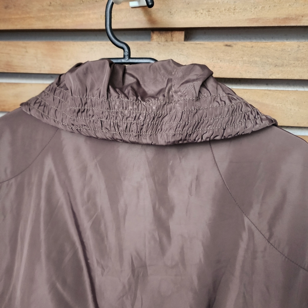 ARMAND THIERY utility raincoat jacket long TAN Size 14/16 - Picture 8 of 16